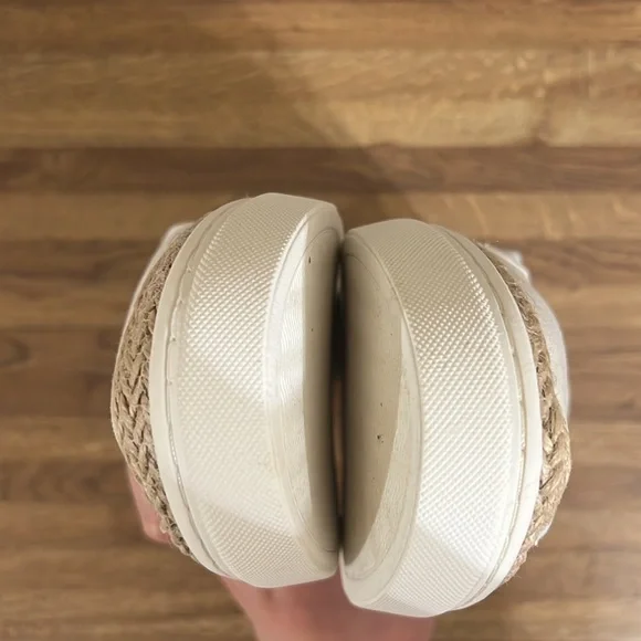 NWT Torrid Ivory Canvas Slip-On Espadrille Sneaker 12WW - Picture 3 of 4